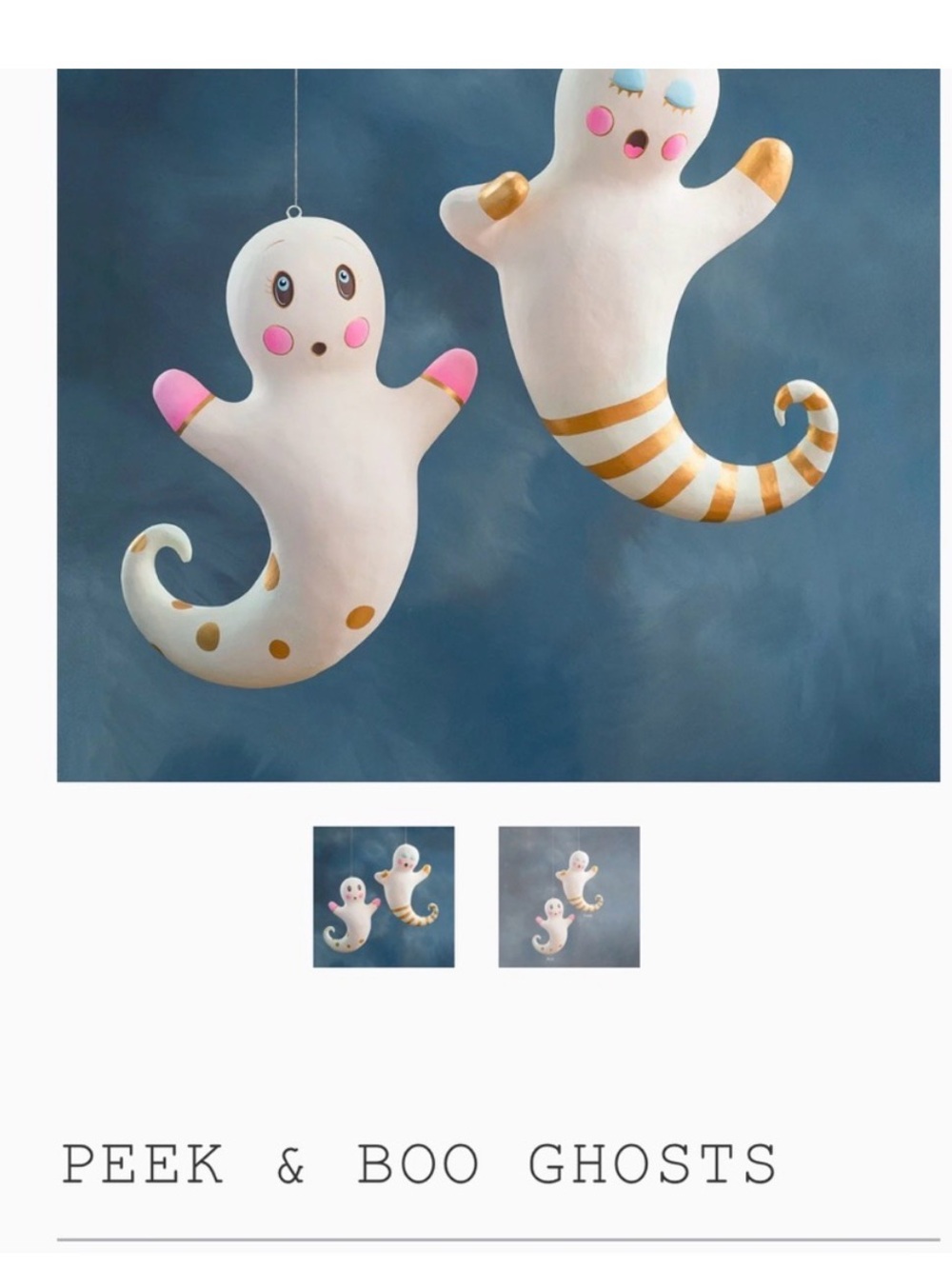 Glitterville Boo Ghost- Pink & Gold Accents